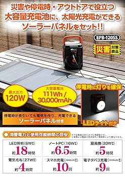 Amazon.co.jp: クマザキエイム 簡単ポータブル電源 ブラック